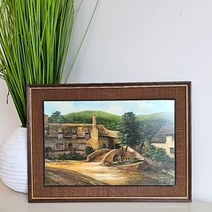 Vintage Allerford Bridge Print On Wooden Block Picture Frame By Kevin Platt
